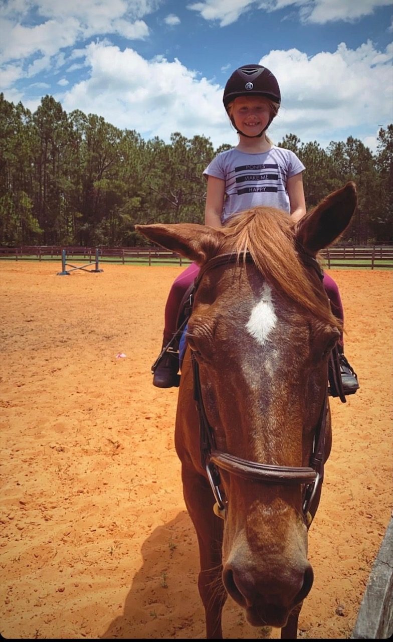 Camp life with Winnie the horse