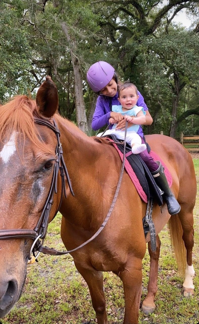 Camp life with Winnie the horse