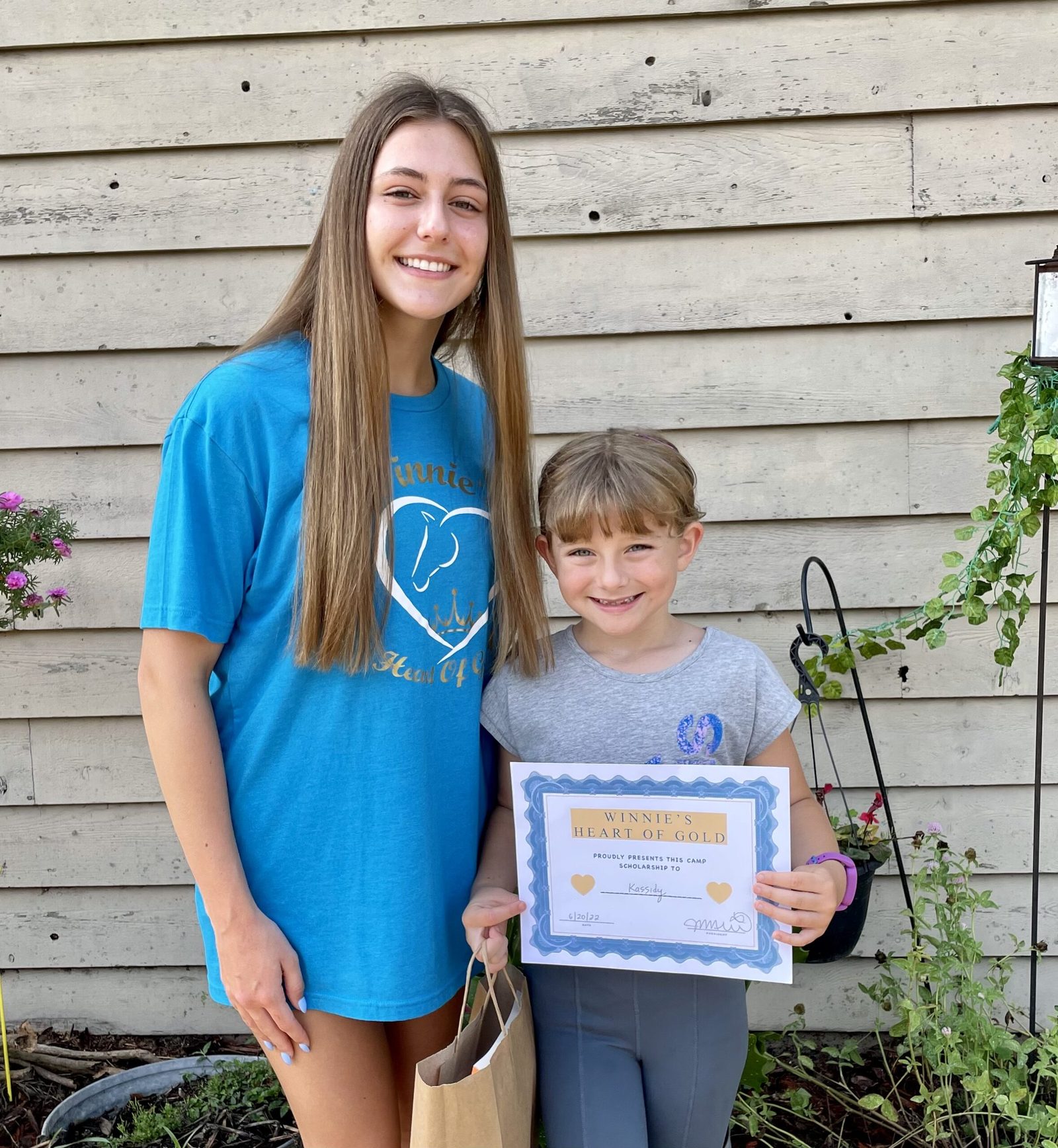 Winnie's Heart of Gold scholarship recipient