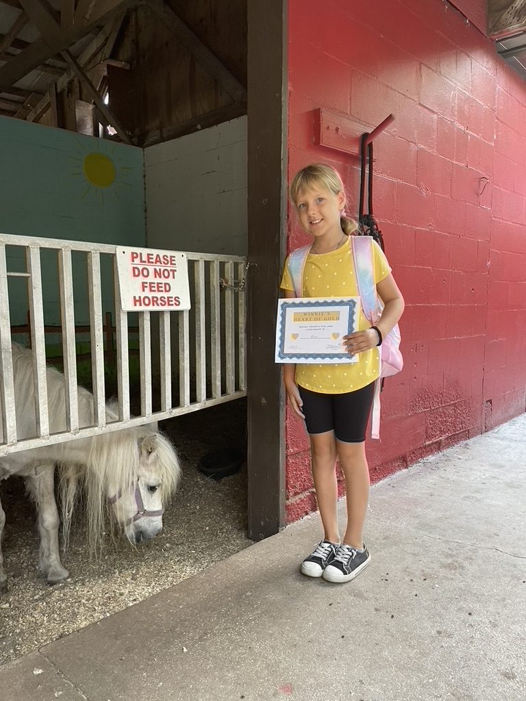 Winnie's Heart of Gold scholarship recipient