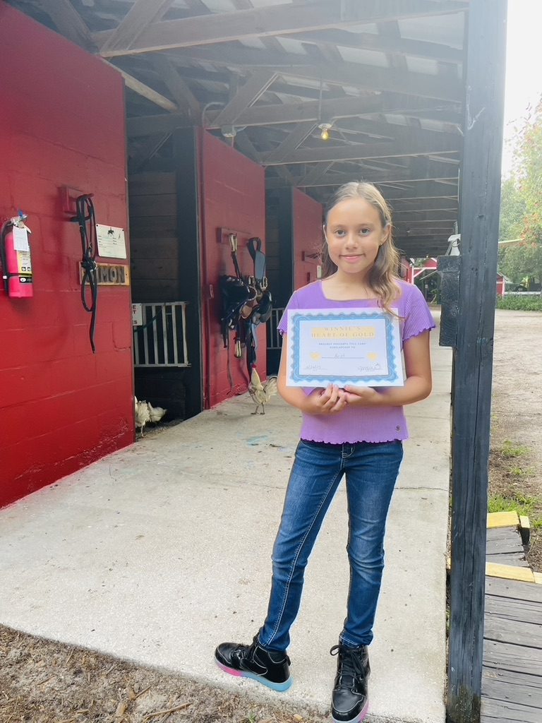 Winnie's Heart of Gold scholarship recipient